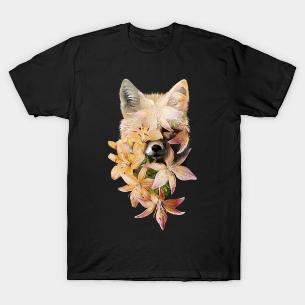 Foxy Flowers T-Shirt by astronaut